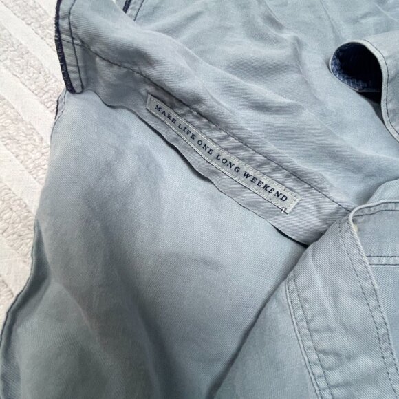 Tommy Bahama Jeans Men's Large Island Crafted Long Sleeve Button Camp Shirt Gray - Picture 4 of 8